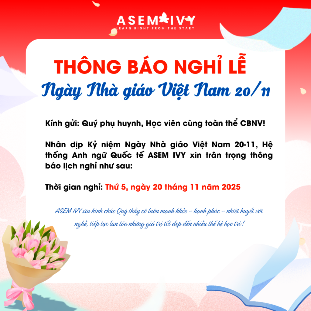 thông báo nghỉ lễ 20/11